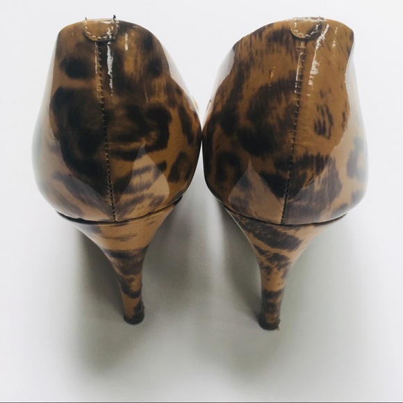 J. Crew patent leather leopard peep-toe heels - Picture 4 of 9
